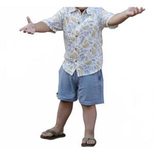 NEW POPPET & FOX sakura lightweight woven shorts in light grey